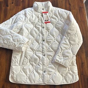 32 Degrees NWT Cream/White Quilted Jacket